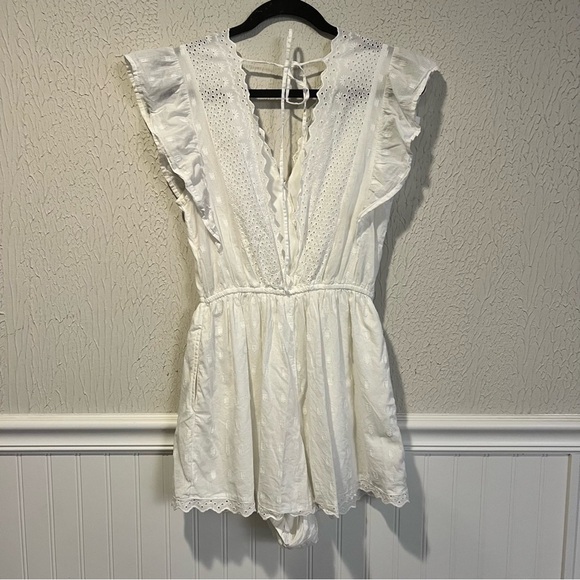 American Eagle Outfitters White Eyelet Cotton Romper size small - Picture 5 of 15